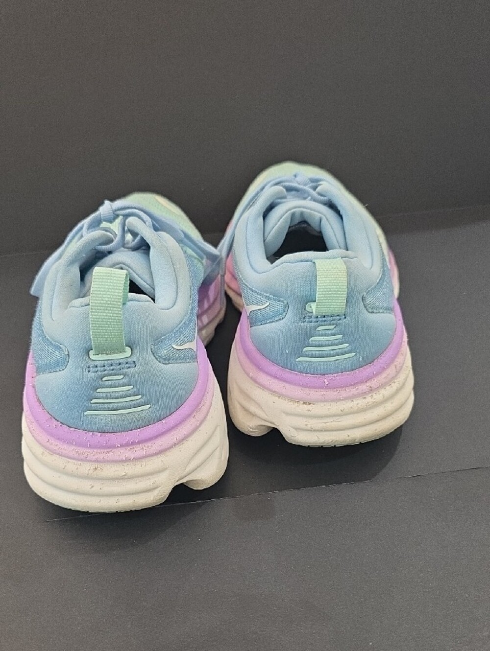 Hoka Bondi 8 Women's Mint, Light Blue & Lavender Sneakers Size 7D Wide - Picture 7 of 11